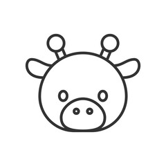 Cute vector illustration of Giraffe head