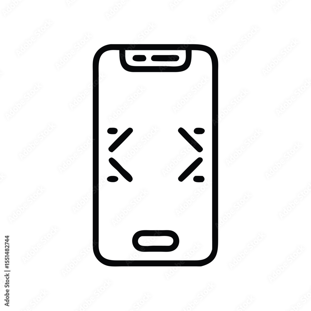 Poster smartphone mobile app development scaling vector icon for ui design and responsive application inter