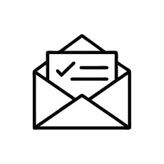 Received confirmation email icon vector illustration for business and communication related graphic design 100