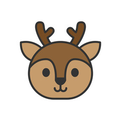 Cute vector illustration of Deer head
