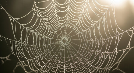spider web in the morning