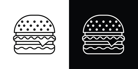 Cheese burger icon vector, Symbol, logo illustrations