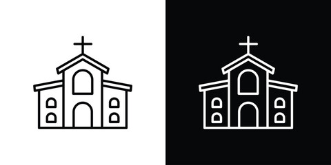 Church icon vector, Symbol, logo illustrations