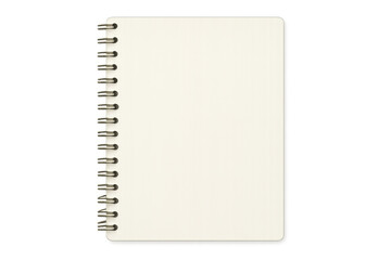 Blank spiral notepad on transparent background, ready for your message