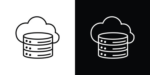 Cloud database icon vector, Symbol, logo illustrations