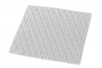 Bubble wrap packaging material providing excellent protection on transparent background