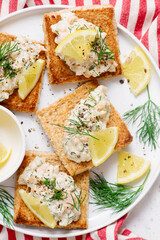 Swedish Toast with Shrimp. Skagen.top veiw
