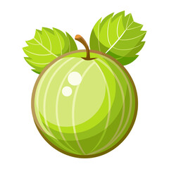 Minimalist Phyllanthus Emblica Berry Icon for Health Products