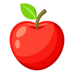 Clean Design Kei Apple Fruit Vector on White