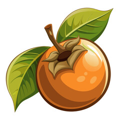 Simple Mespilus Germanica Fruit Illustration