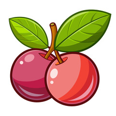 Minimalist Amelanchier Berry Icon for Wild Food Designs