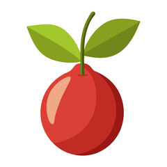 Modern Serviceberry Cluster Vector Art in a Flat Style