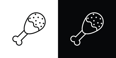 Drumstick bite icon vector, Symbol, logo illustrations