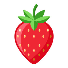 Obraz premium Simple Alpine Strawberry or Fraises des Bois Illustration