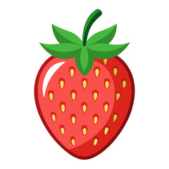 Minimalist Wild Strawberry Icon for Nature and Garden Themes