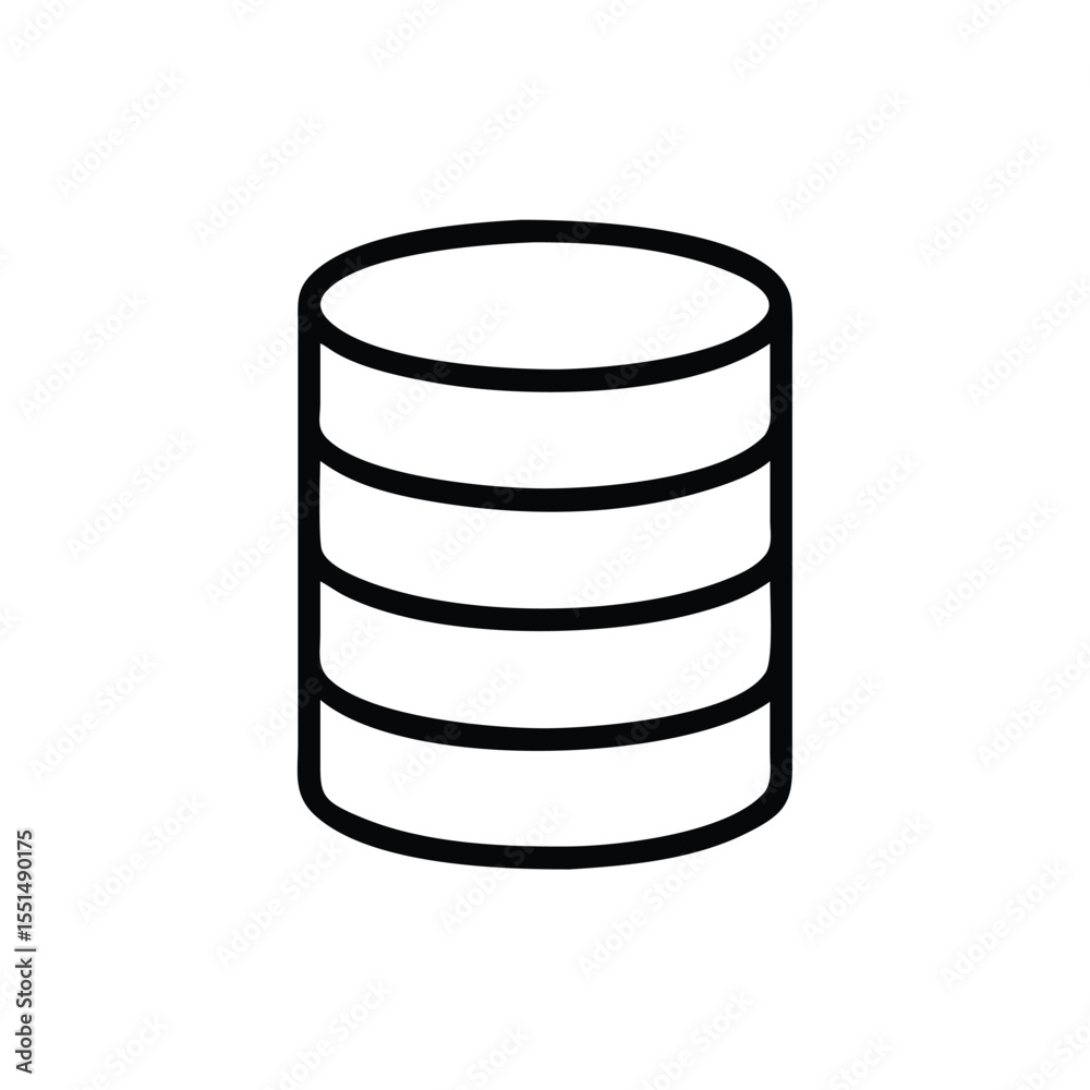 Poster database storage icon vector illustration server data symbol information technology cloud computing 
