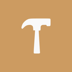 letter T hammer construction company logo vector illustration template design