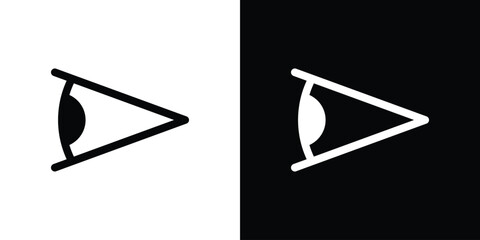 Eye side icon vector, Symbol, logo illustrations