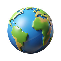 Naklejka premium world earth 3d icons png