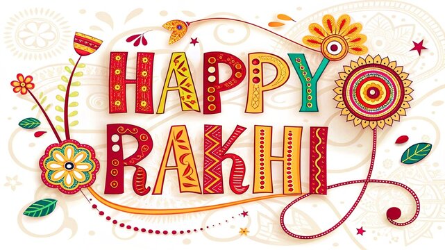 bright happy rakhi greeting