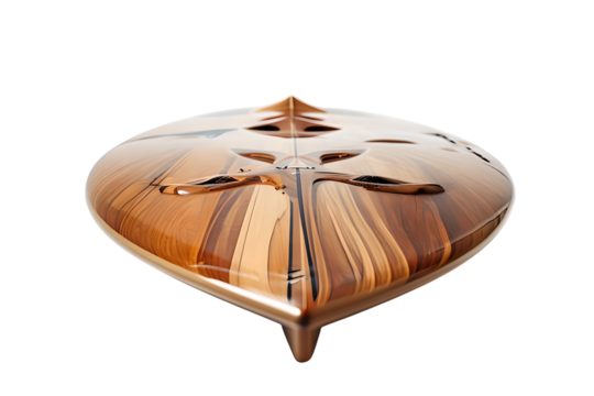 wooden surfboard isolated on transparent