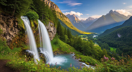 waterfall in yosemite national park