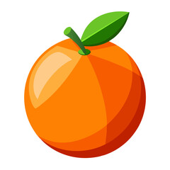 orange fruit 3D vector  white background