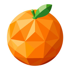 orange fruit 3D vector  white background