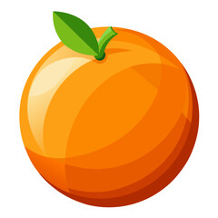 orange fruit 3D vector  white background