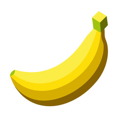 banana 3D vector  white background