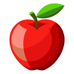 apple 3D vector  white background