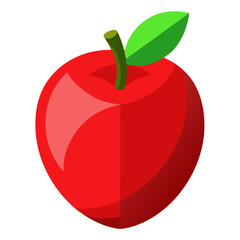 apple 3D vector  white background