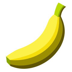banana 3D vector  white background