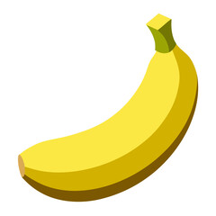banana 3D vector  white background