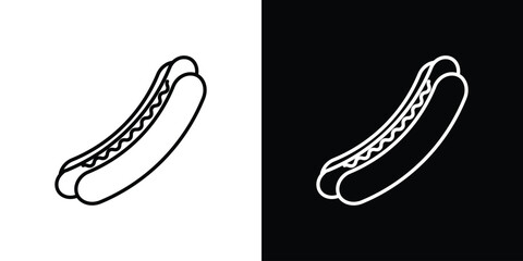 Hotdog icon vector, Symbol, logo illustrations