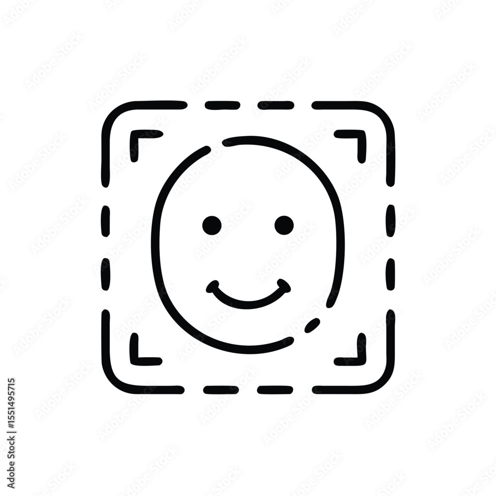 Poster find face detection recognition system ai technology facial scan identification app