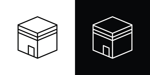 Kaaba icon vector, Symbol, logo illustrations