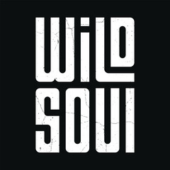 Wild Soul Typography in Block Letters