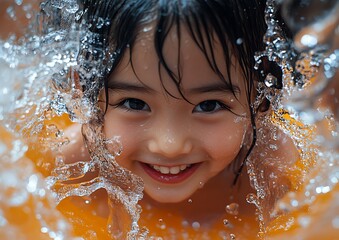 Obraz premium Vibrant Orange Splash in Motion