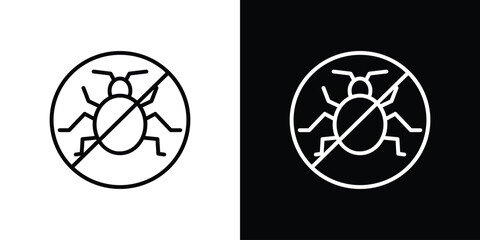 No Bug icon vector, Symbol, logo illustrations