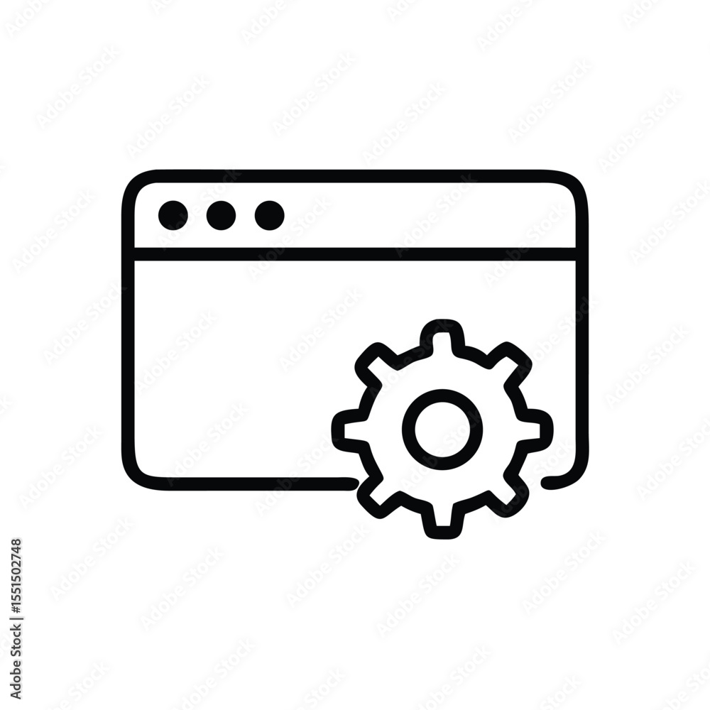 Poster website settings configuration icon vector illustration for web development and design project manag