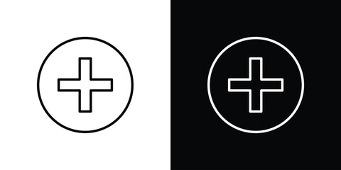 Plus icon vector, Symbol, logo illustrations