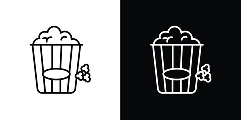 Popcorn icon vector, Symbol, logo illustrations