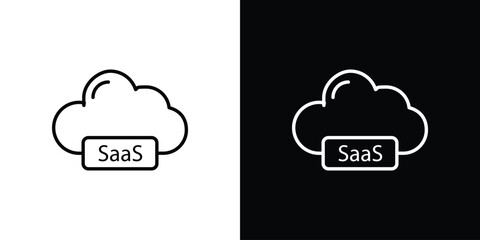 SaaS icon vector, Symbol, logo illustrations