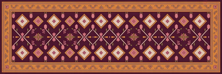 Dupatta Illustration Set – Traditional Ethnic Scarf Vector for Fashion and Textile Design