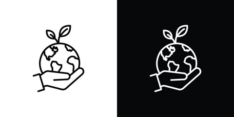 Save environment icon vector, Symbol, logo illustrations