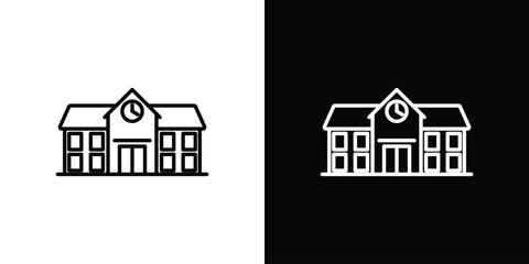 school icon vector, Symbol, logo illustrations