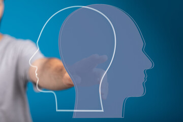 Abstract image depicting minds interacting, ideal for psychology, mental health, or teamwork concepts.