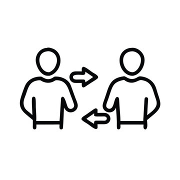 People communication interaction exchange icon vector illustration graphic design element