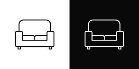 Sofa icon vector, Symbol, logo illustrations